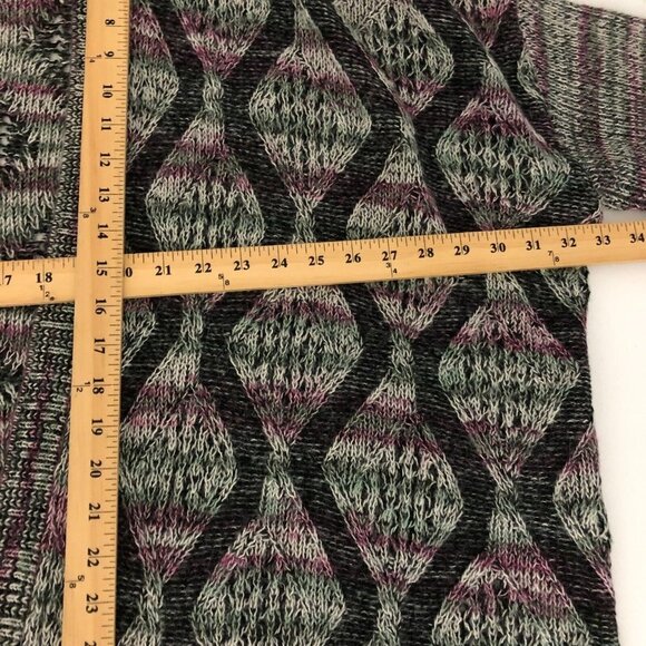 Soft Surroundings Open Front Cardigan Sweater One Size Gray Knit Long Sleeve - Picture 8 of 9